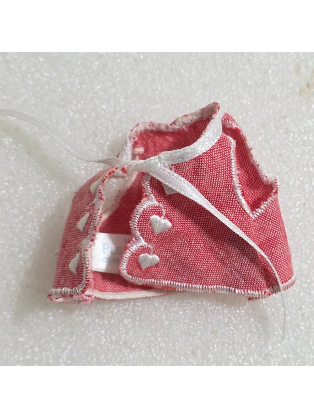 Pleasant Company Bitty Bear Red Vest Sewn‎ Hearts Valentine's Day Vintage 1997